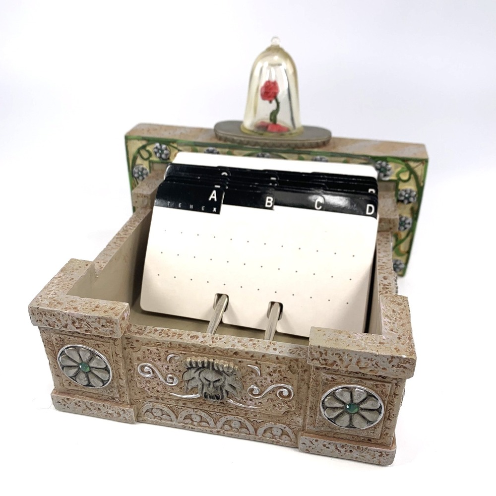 Disney Beauty & The Beast Belle Address/Business Card Holder Organizer - Rare